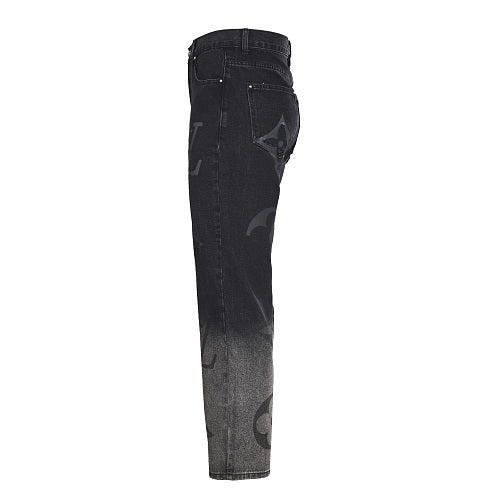 Louis Vuitton Logo-Print Slim-Fit Denim Jeans